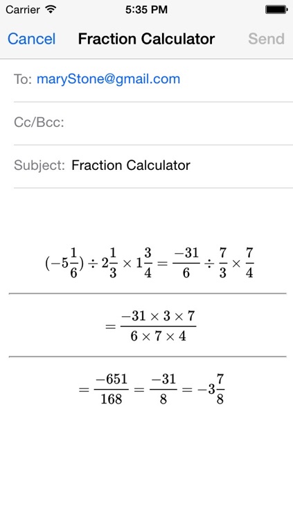 Fraction calculator for arithmetic operations: addition, subtraction, multiplication, and division screenshot-3