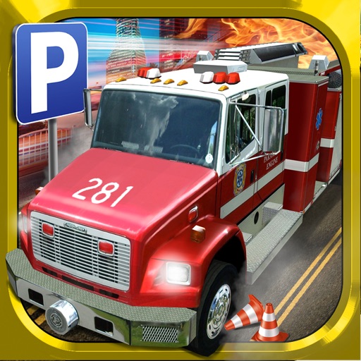 Fire Truck Parking Emergency Games icon