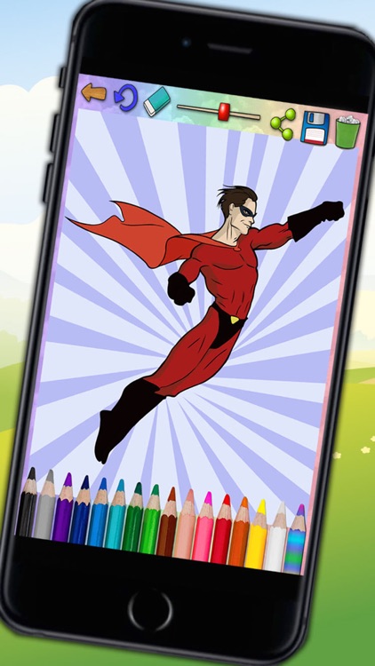 Paint magical superheroes -  Coloring and painting super heroes - Premium screenshot-3