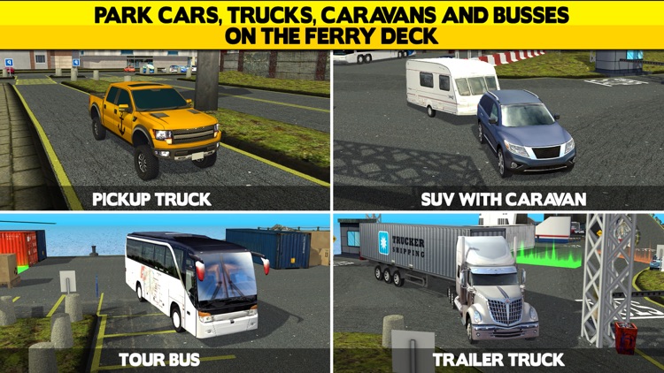 Ferry Port Car Parking Simulator - Real Monster Bus Driving Test Truck Racing Run Race Games