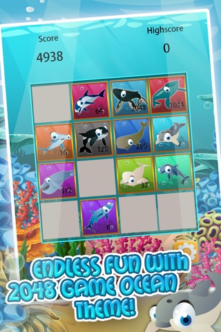 Ocean Pet 2048 Craze - Awesome Math Puzzle Saga screenshot 2