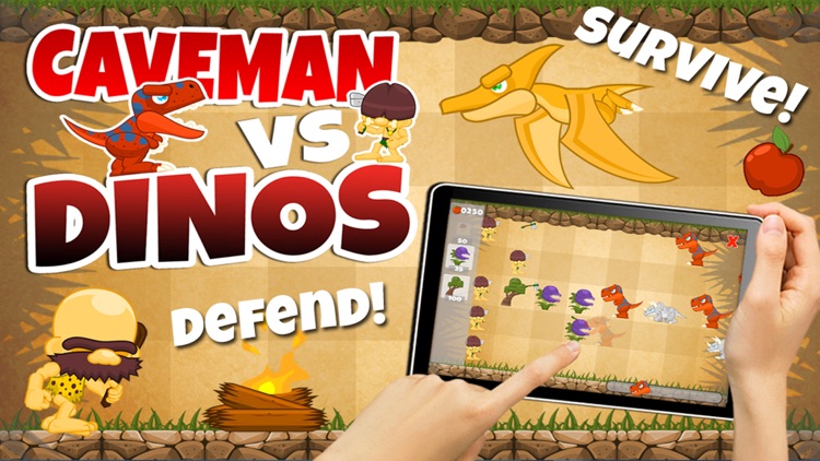 Caveman Vs Dino Defense