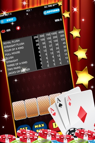 "Aces Gallina Video Poker Stars" - Hit The House In A Vegas Style Casino Cards Game! screenshot 2