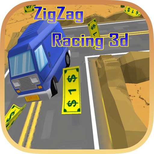 ZigZag Car Racing : Cute Cartoon Race 3d Free Fun Game iOS App