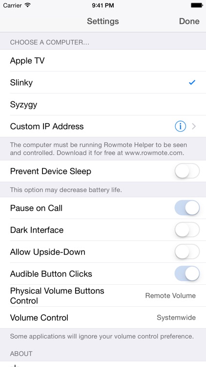 Rowmote: Remote Control for Mac screenshot-4