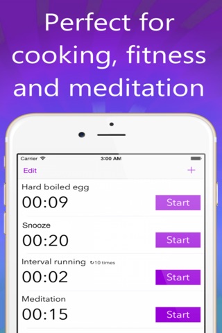 Timer with Large Digits for Boiling Eggs, Interval Training, Running and Snooze screenshot 2