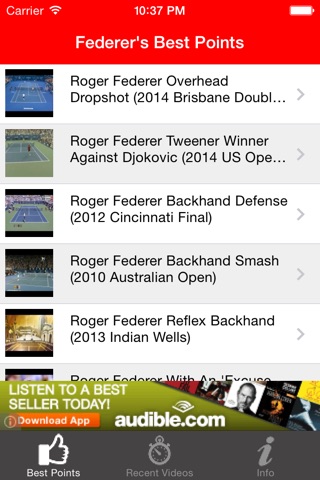 Roger Federer's Best Points And Shots screenshot 3