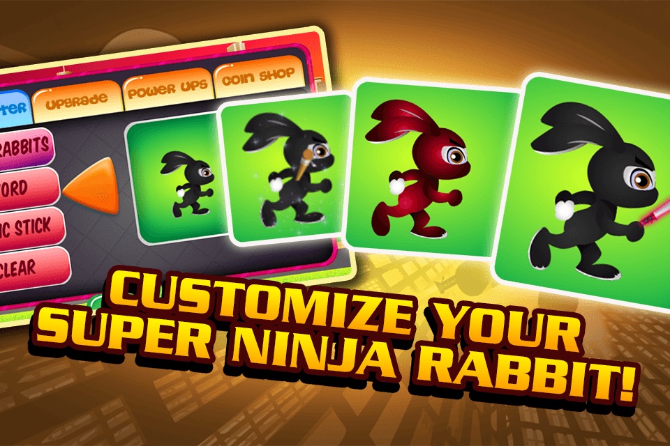 A Mini Ninja Rabbit Race Jump Kick Fun Run Game For Kids screenshot 3