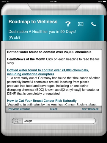 Dr. Nathalie Roadmap to Wellness App HD screenshot 2