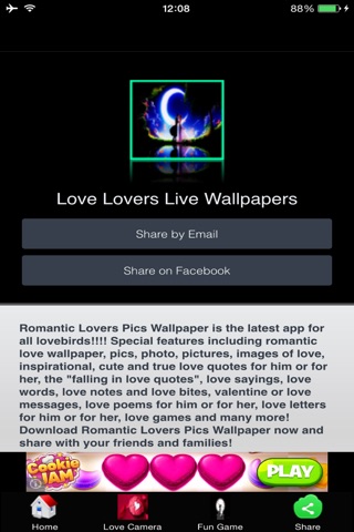 Romantic Lovers Pics Wallpaper screenshot 2