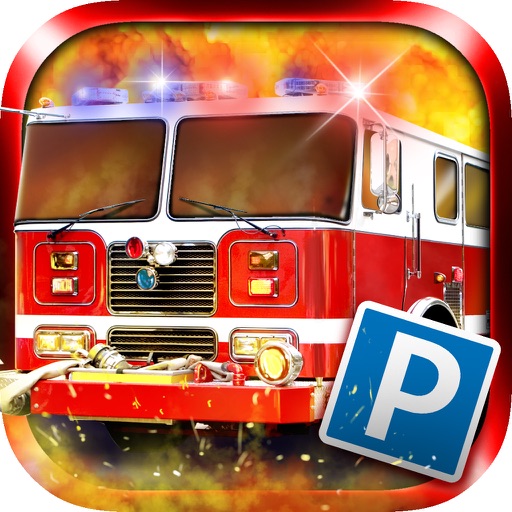 3D Fire Truck Parking - City Firetruck Driver Sirens Simulator Games