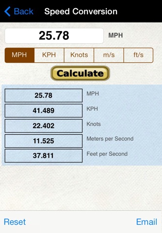 Bicycle Spoke Calculator, Measured Mile & Speed Converter (MPH, KPH, Knots) screenshot 3