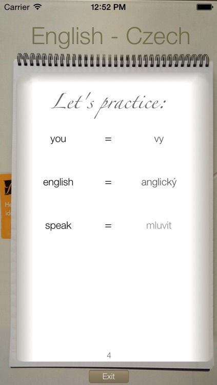 Vocabulary Trainer: English - Czech