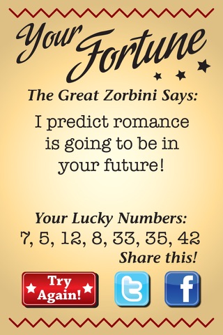 Great Zorbini Fortune Teller screenshot 4