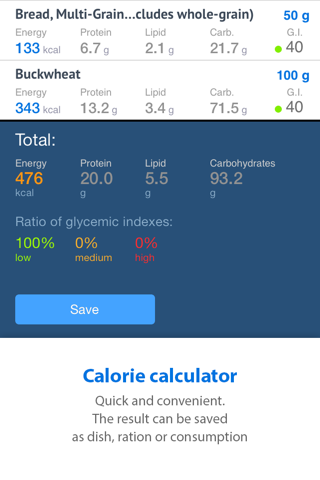DiaLife - calorie counter, calorie burn, glycemic index, weight tracking screenshot 2