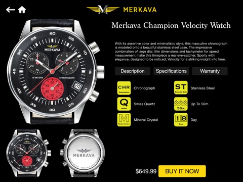 Merkava Watches for iPad screenshot 2
