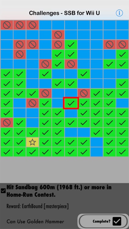 Game Challenges Checklist for Super Smash Bros. for Wii U