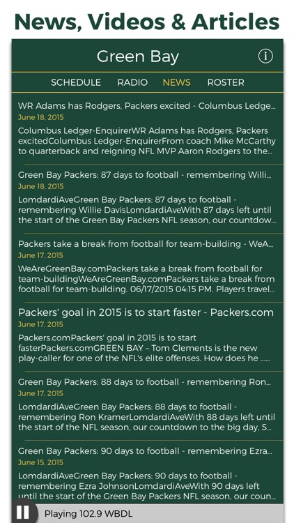 Green Bay Football Radio & Live Scores screenshot-4