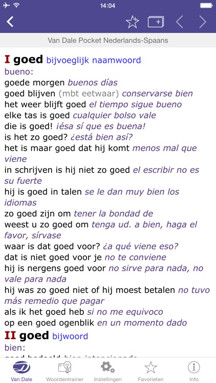 Spanish Dictionary - Van Dale Pocket dictionary: translate between Dutch and Spanish, look up spelling, listen to pronunciation and learn from examples screenshot-3