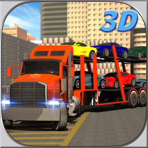 Transporter Truck Parking 3D – steer the car trailer & park it carefully