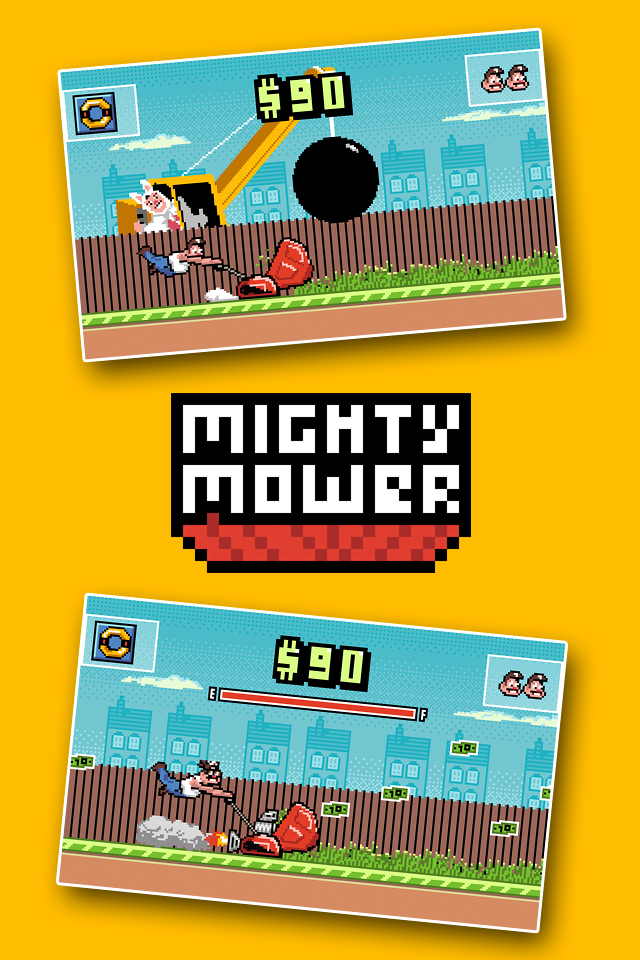 Mighty Mower – the retro 8 bit game adventure of extreme mowing