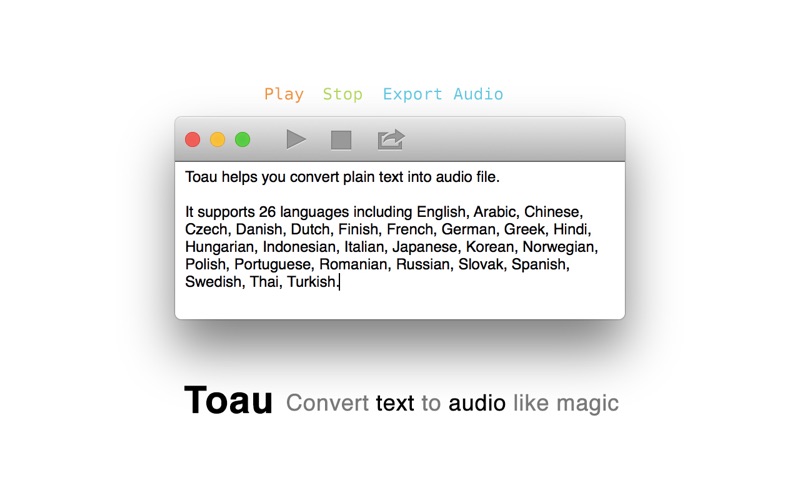 Toau - Convert text to audio, like magic. thumbnail 1