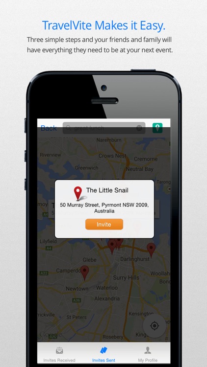 TravelVite — Invite Friends & Family to Any Location for Your Next Planned Event