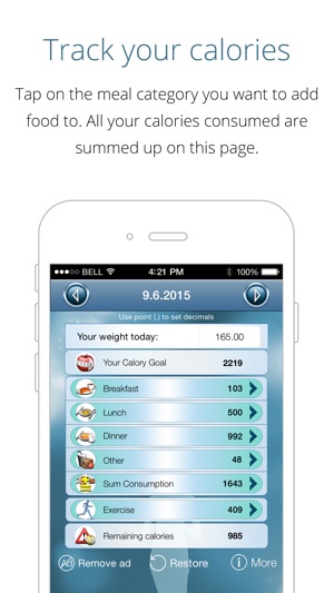 Calorie Counter Free - lose weight, gain