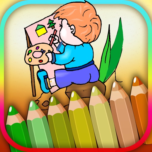 Fun Coloring Book For Kids Icon