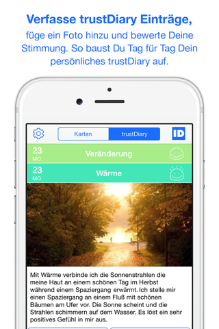trust - Gestalte dein trustDiary Tagebuch für ein positives Lebensgefühl! screenshot 3