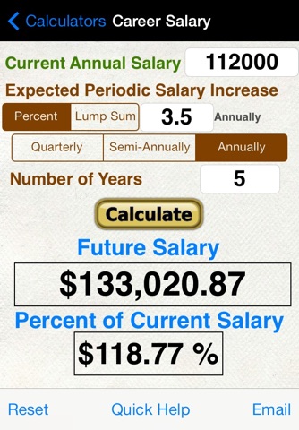 Salary, Income, Annual Income, Money Collection, Percentages, Averages, & Distances Calculators screenshot 2