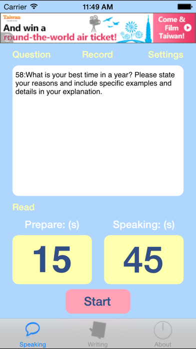 How to cancel & delete iBTimer - Best app for prepare the TOEFL iBT speaking section from iphone & ipad 1