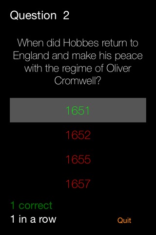 Great Philosophers Quiz - Thomas Hobbes screenshot 2