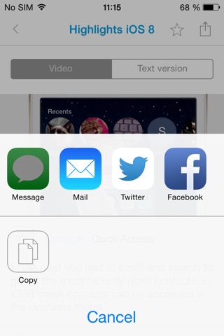 100 Video Tips for iOS 8 on iPad & iPhone screenshot 3