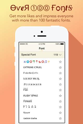 Fantastic Fonts FREE - Chat to Friends with Cool Text screenshot 2