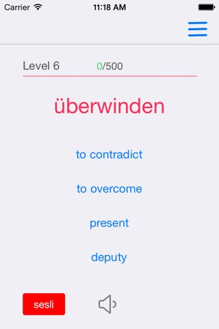 German Vocabulary - Test and Learn screenshot 3