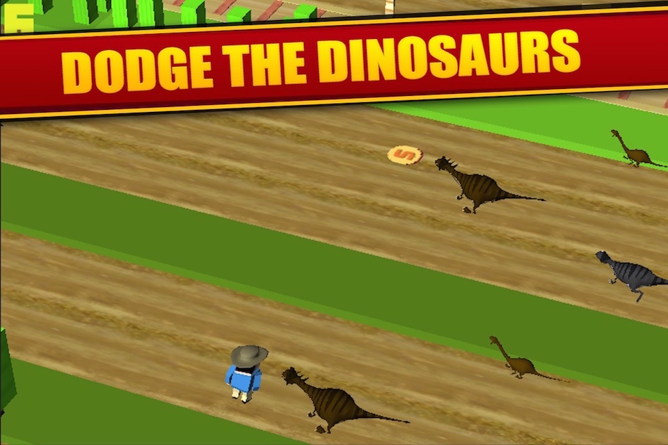 Jurassic Crossy - Dino Crossing Roads screenshot 2