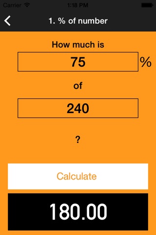 Percent Calculater : number percentage math value change calculator screenshot 2