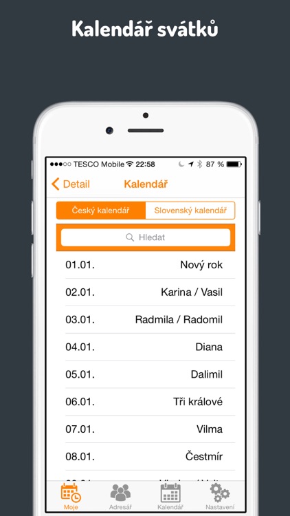 Narozeniny a svátky screenshot-3