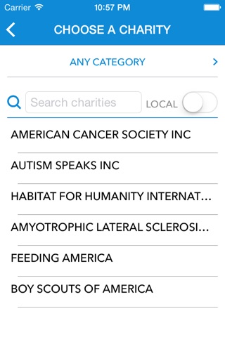 CharityCheckin screenshot 2