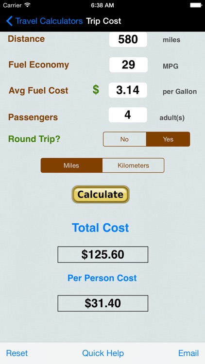 Automobile Trip Calculators & Converters