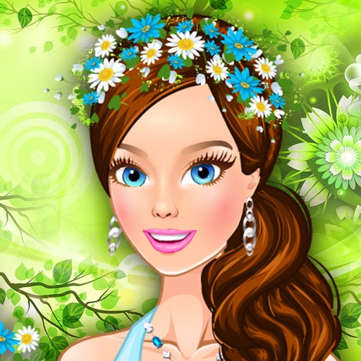 Flower Garland Girl - Dress up game for girls and kids who love makeover and make-up iOS App