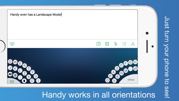 Handy - The One-Hand Keyboard for iPhone 6 and 6 Plus Quick & Easy 1 Handed Typing screenshot-3