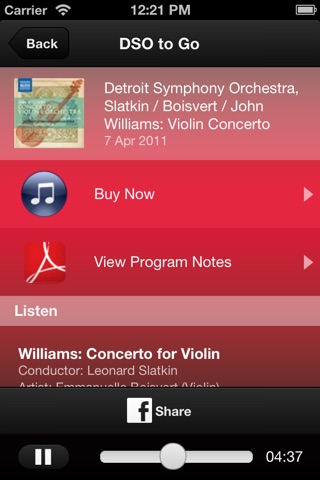 Detroit Symphony Orchestra screenshot 4