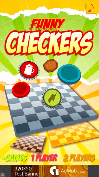 Funny Checkers HD for iPhone and iPad (Draughts)