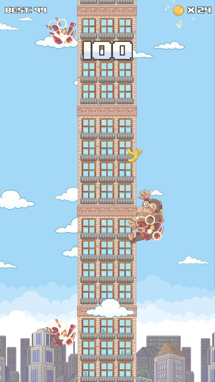Super Kong Climb - Endless Pixel Arcade Climbing Game