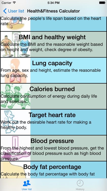 Health Calculator+Data Log