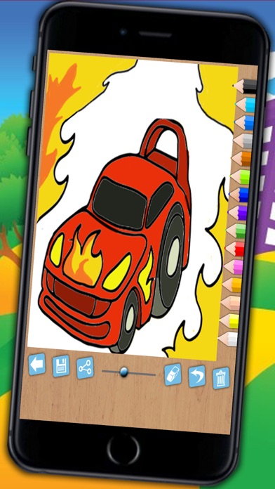 How to cancel & delete Paint and color cars - educational game for girls and boys to color cars or trucks and cars finger printing from iphone & ipad 2