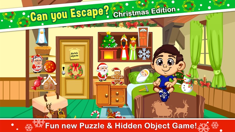 A Christmas Hidden Object Room Puzzle Quiz - can you escape the xmas house in an adventure guess pic 2 for kids!