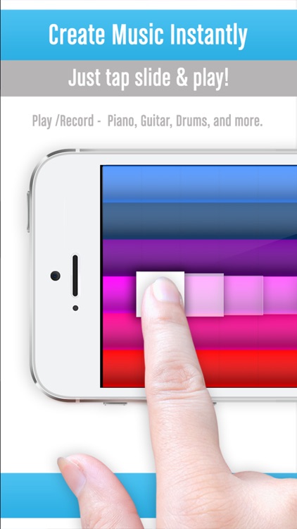 Fingertip Maestro - Play piano chords, learn best guitar, fun drums, great music keyboard. Compose, share, record & export tagged HD PRO audio. screenshot-0